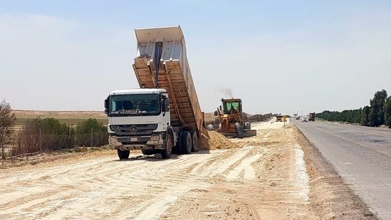 بلدية قرية العليا تنفذ 43٪ من مشروع ازدواج مدخل المدينة الشرقي بطول 3 كم