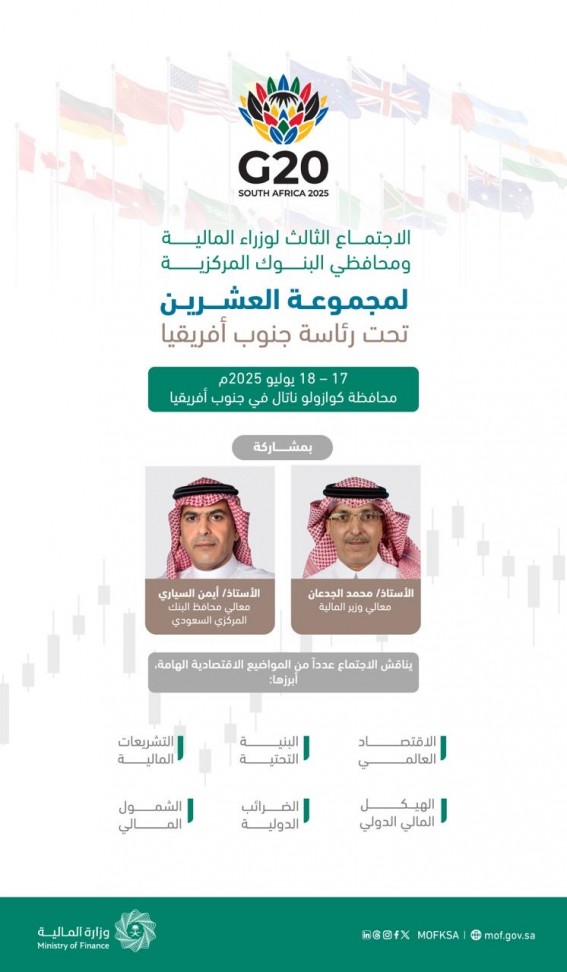 وزير المالية يرأس وفد المملكة في الاجتماع الثالث لوزراء المالية وزير المالية يرأس وفد المملكة في الاجتماع الثالث لوزراء المالية