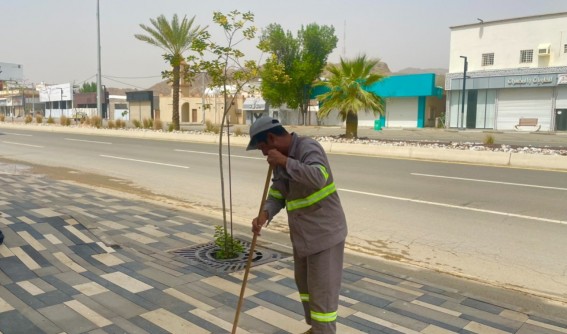 بلدية بحر أبو سكينة تواصل تحسين المشهد الحضري وإزالة التشوهات البصرية *