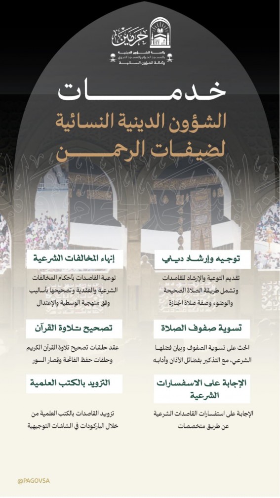 خدمات دينية متكاملة لضيوف الرحمن