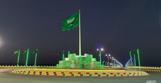 القصيم تتزين بالأخضر استعدادًا لليوم الوطني الـ95