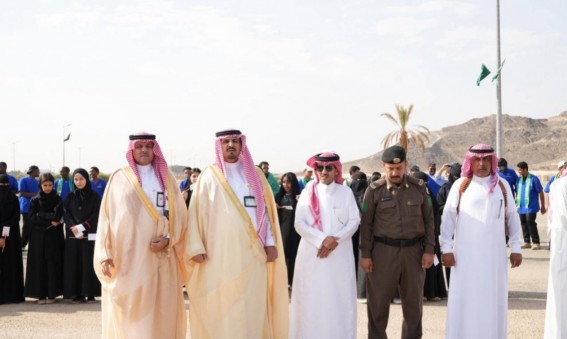 2000 متطوع يرسمون خريطة المملكة في بيشة احتفاءً باليوم الوطني 95