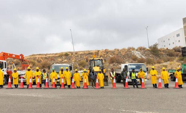 أمانة عسير تنفذ فرضية انهيار صخري