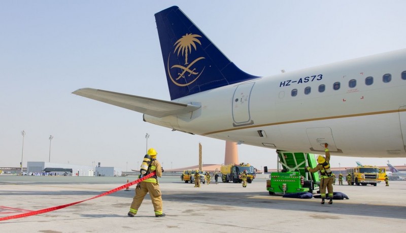 مطار جدة يختبر جاهزيته في طوارئ كبرى