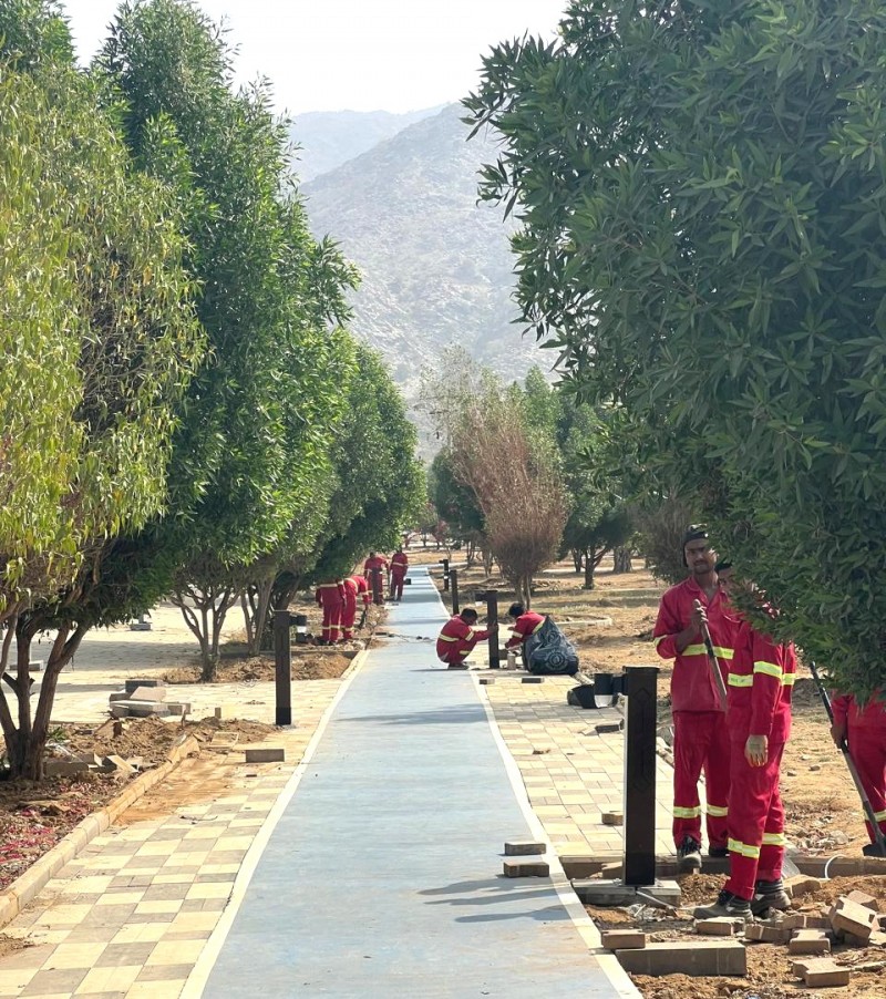 بلدية بحر أبو سكينة تجدد إضاءة حديقة سلمان الفارسي