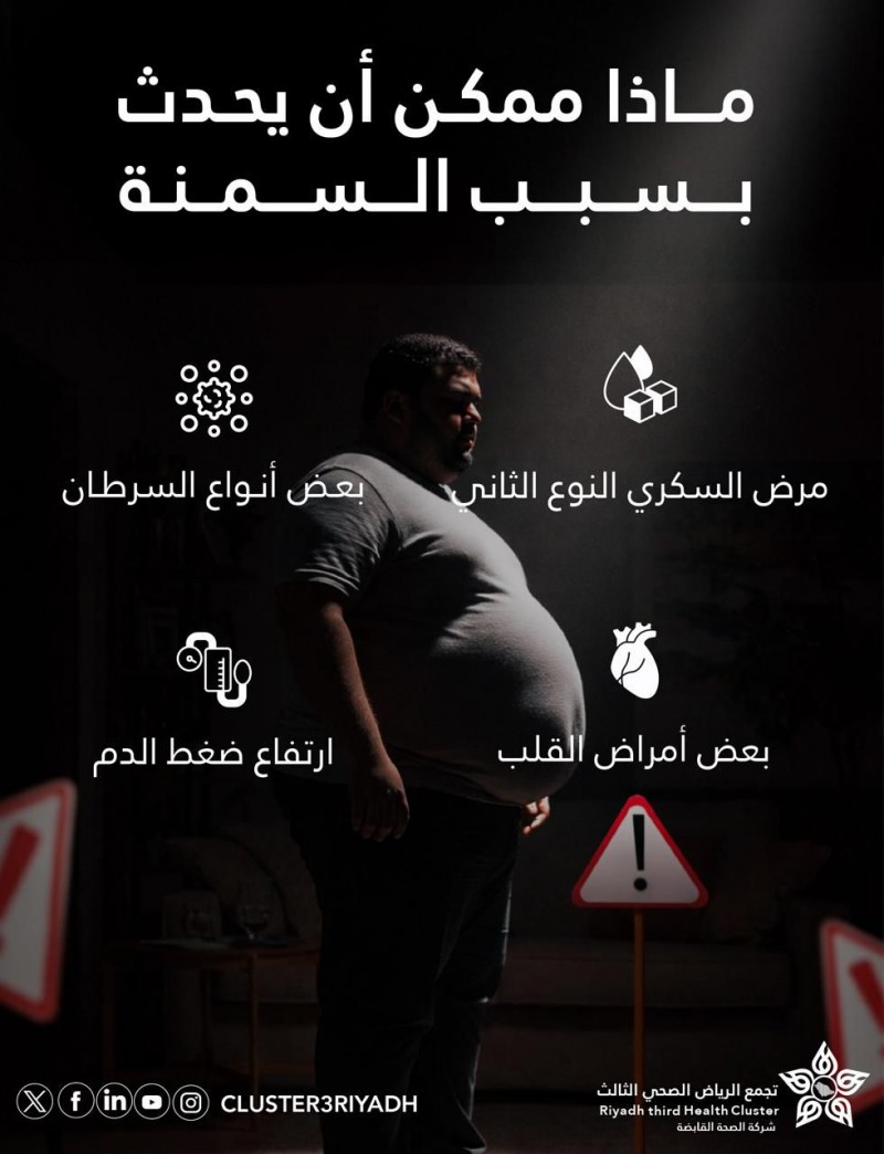 السمنة خطر صامت يهدد الصحة ويزيد احتمالات الإصابة بأمراض مزمنة