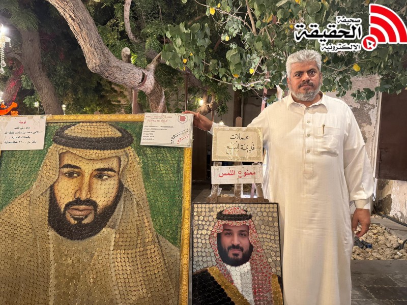 لوحات فنية مدهشة من العملات المعدنية للفنان هشام عبد ربه النجار