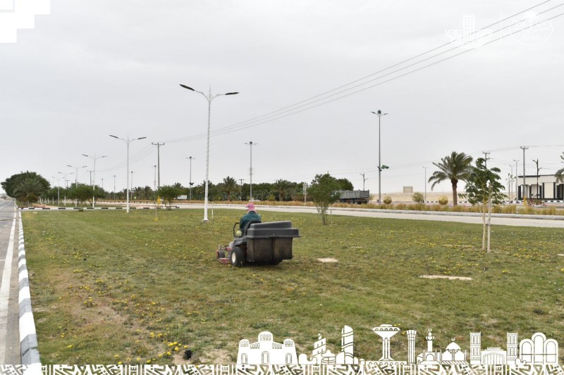 بلدية مليجة تواصل زراعة الورود والأشجار لتعزيز المشهد الحضري