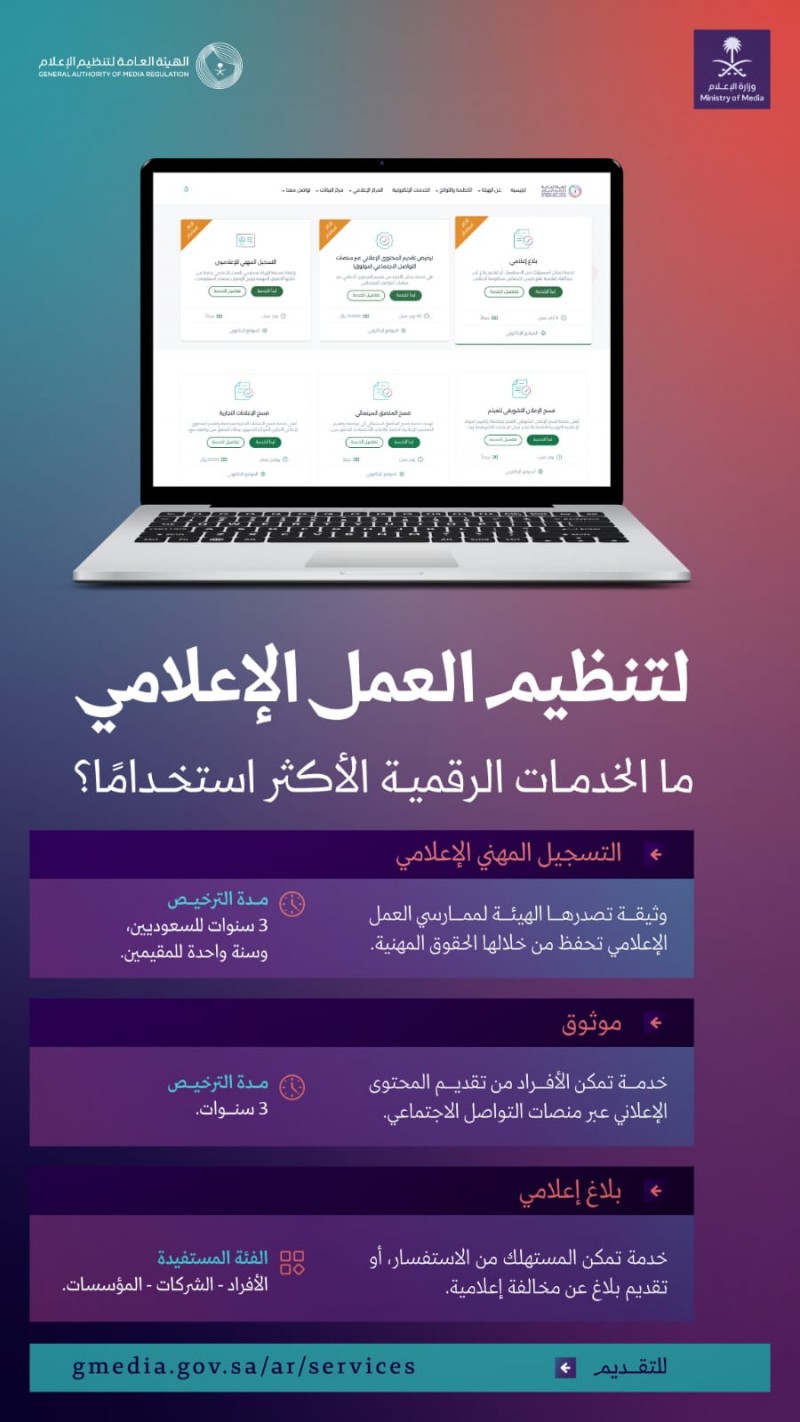 الإعلام تطلق خدمات رقمية لتعزيز مهنية المحتوى وتنظيم المشهد الإعلامي