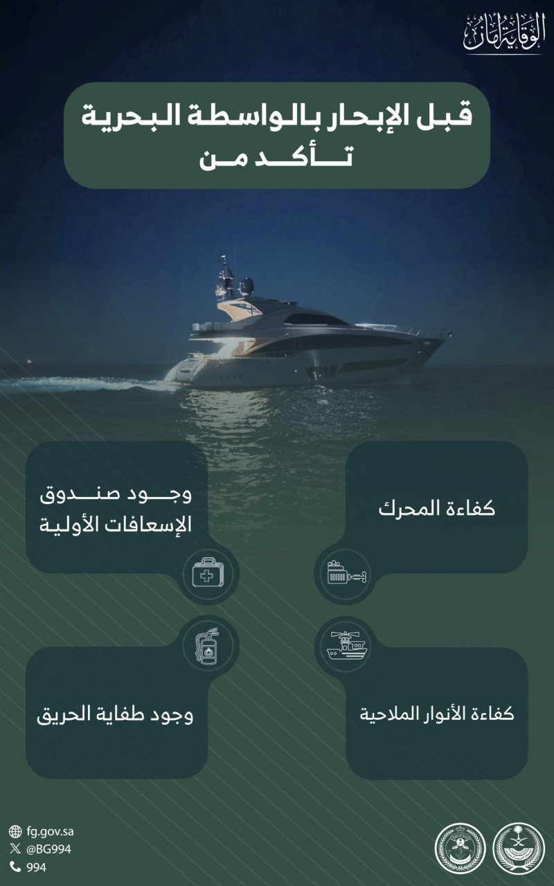 حرس الحدود يؤكد على أهمية جاهزية الوسائط البحرية قبل الإبحار