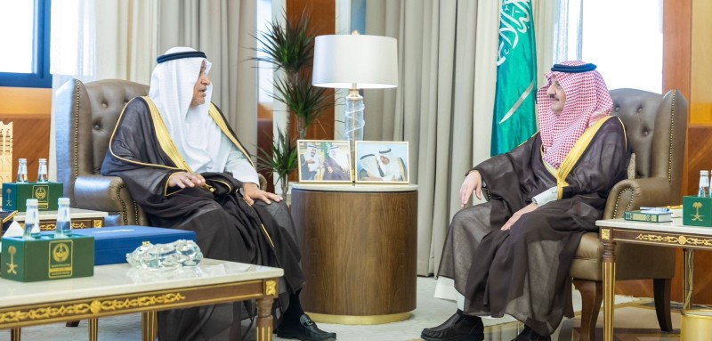 أمير الشرقية يستقبل رئيس الهيئة الملكية للجبيل وينبع