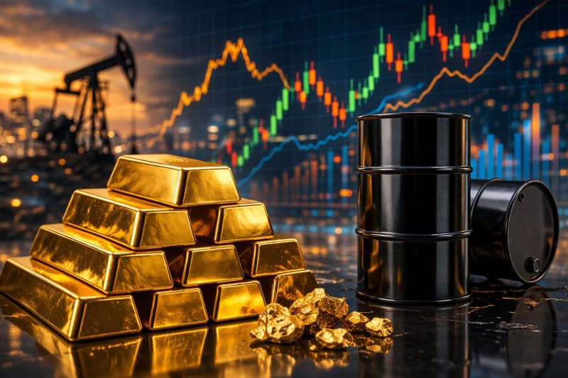 تذبذب أسعار الذهب واستقرار نسبي للنفط في تعاملات اليوم