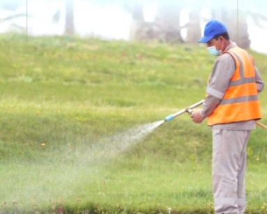 أمانة الباحة تواصل أعمال الرش الوقائي للمسطحات الخضراء