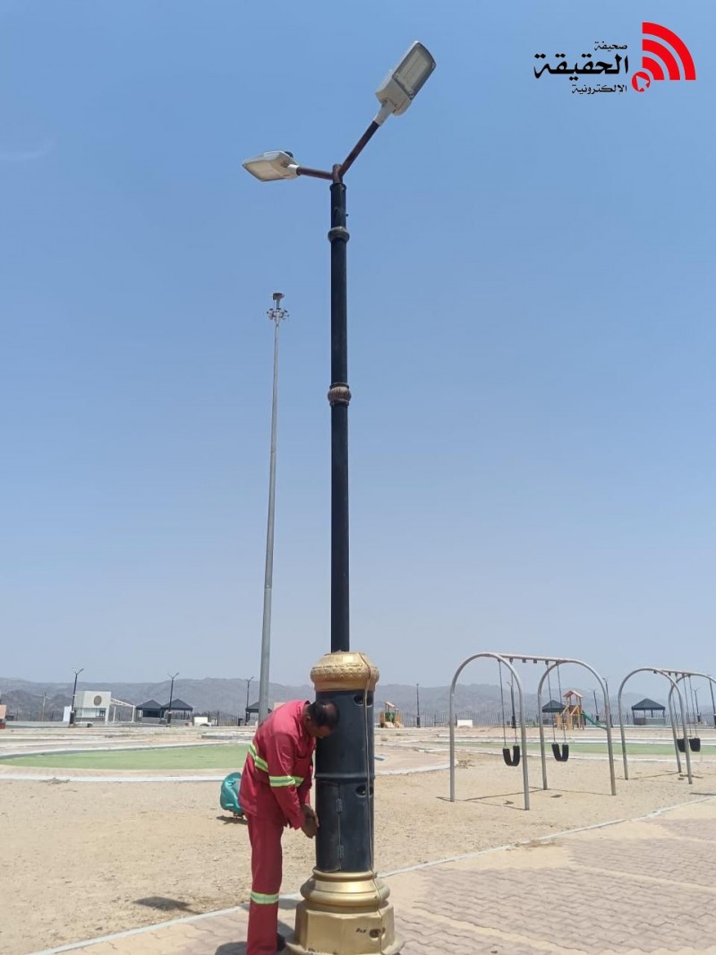 صيانة إنارة الحدائق في بحر أبو سكينة