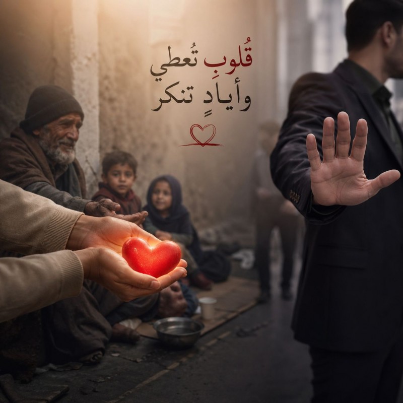 قلوب تُعطي وأيادٍ تنكر