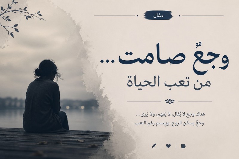 وجعٌ صامت... من تعب الحياة