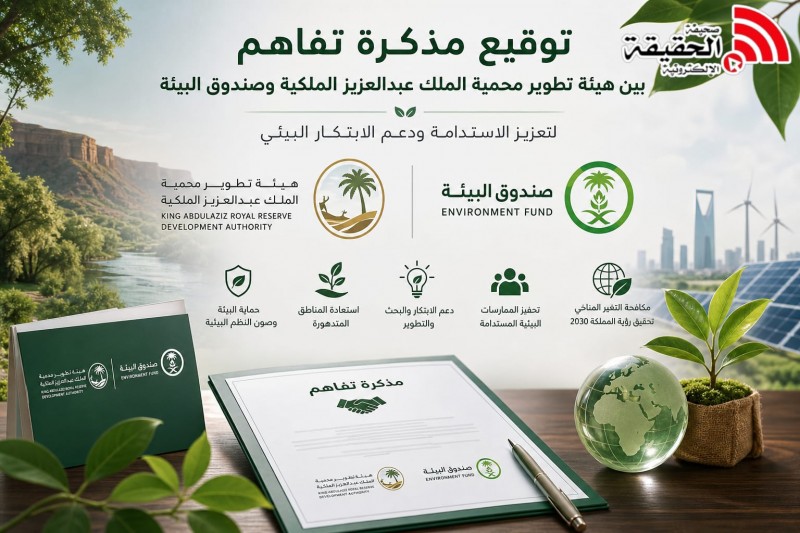 مذكرة تفاهم تدعم الابتكار البيئي بين محمية الملك عبدالعزيز وصندوق البيئة