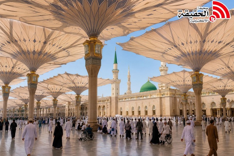 مظلات المسجد النبوي لحماية ضيوف الرحمن