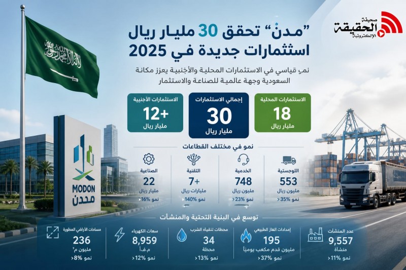 استثمارات مدن تقفز إلى 30 مليار ريال بنمو ملحوظ