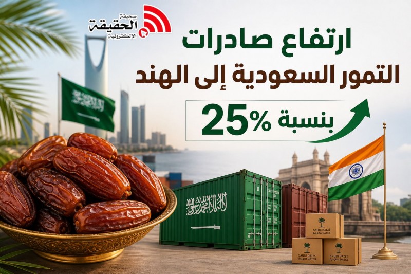 ارتفاع صادرات التمور السعودية إلى الهند بنسبة 25%