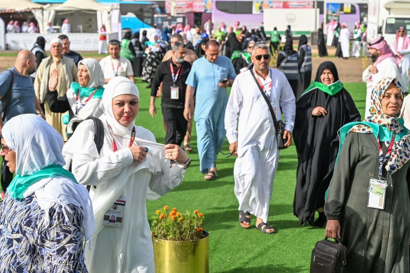 استقبال أكثر من 5 آلاف حاج عراقي بمدينة الحجاج في حائل
