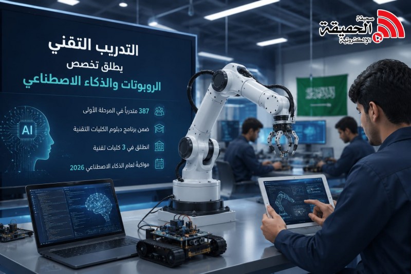 التدريب التقني يواكب عام الذكاء الاصطناعي بتخصص جديد