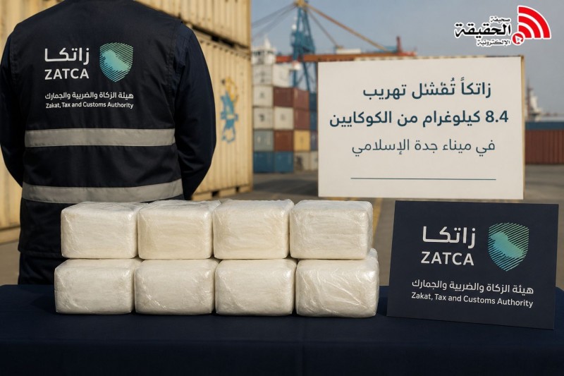 زاتكا تُفشل تهريب 8.4 كجم كوكايين بميناء جدة الإسلامي
