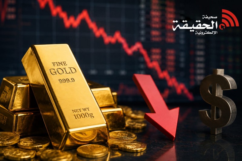 انخفاض أسعار الذهب بالتزامن مع صعود الدولار