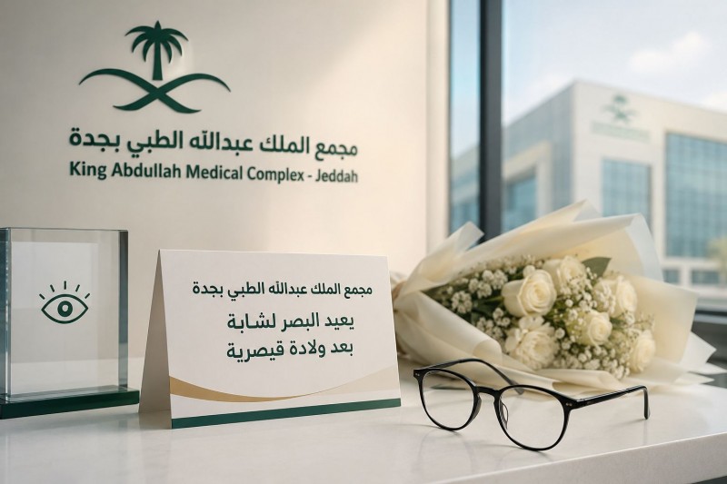 مجمع الملك عبدالله الطبي بجدة يعيد البصر لشابة بعد ولادة قيصرية
