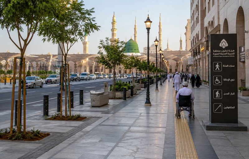 أنسنة محيط المسجد النبوي تعزّز جودة الحياة وخدمة الزوّار