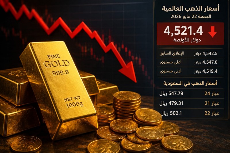الذهب العالمي يواصل التراجع تحت ضغوط التضخم والدولار