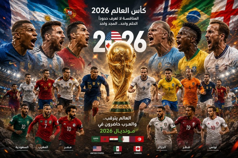 ترقب عالمي لمونديال 2026 ومشاركة عربية مميزة
