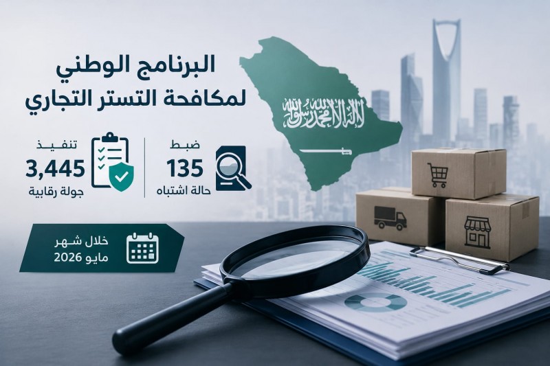 البرنامج الوطني لمكافحة التستر التجاري ينفذ 3,445 جولة رقابية