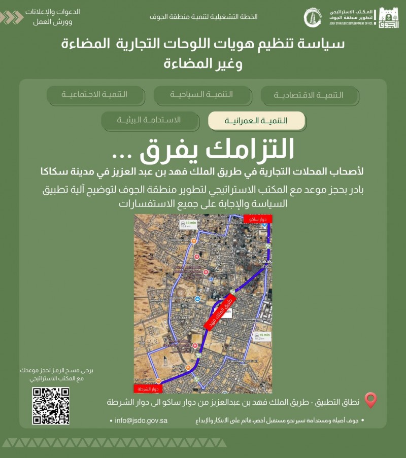 المكتب الاستراتيجي بالجوف يعرّف بتنظيم اللوحات التجارية المكتب الاستراتيجي بالجوف يعرّف بتنظيم اللوحات التجارية
