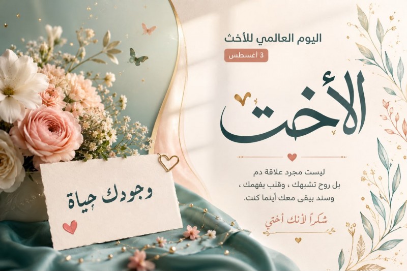 الاخت وطن لا يغيب ونعمة لاتعوض