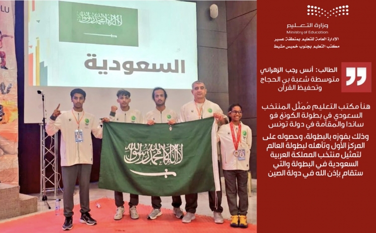 " الكابتن " أنس الزهراني يحقق المركز الثالث في البطولة العربية في تونس في لعبة الووشو كونغ ويتأهل لبطولة العالم في الصين