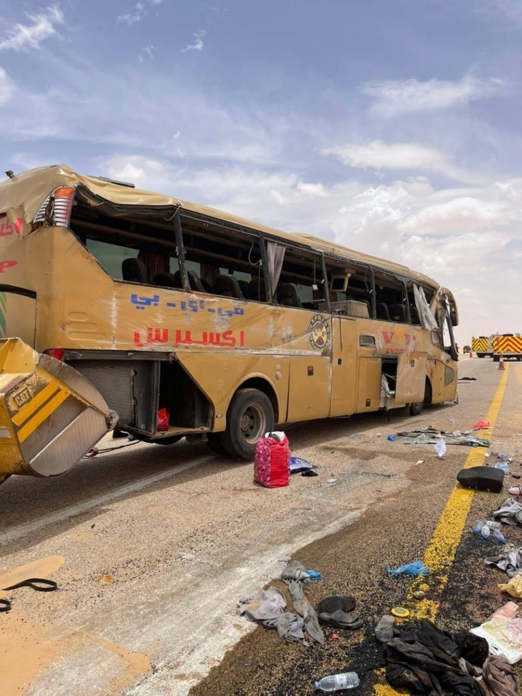 وفاة و28 مصابا في حادث لحافلة ركاب بمركز بهجة