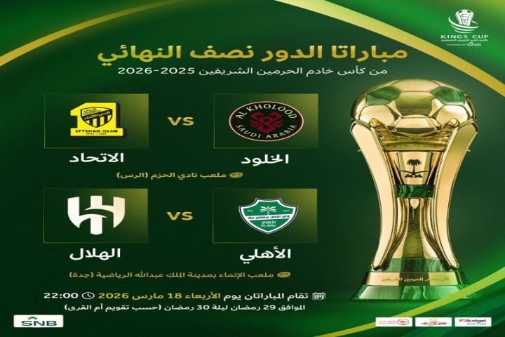 لجنة المسابقات تؤجل مباراتي نصف نهائي أغلى الكؤوس