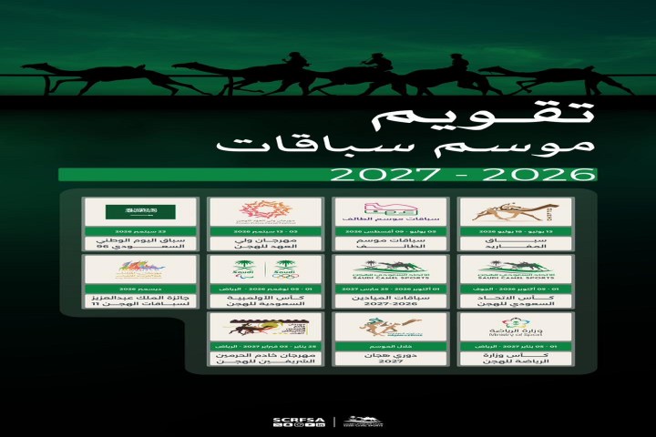 اتحاد الهجن يعلن تقويم موسم سباقات 2026-2027