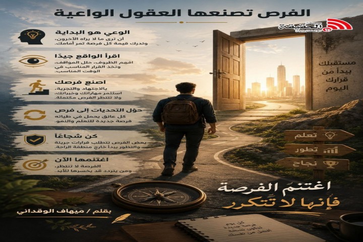 الفرص تصنعها العقول الواعية