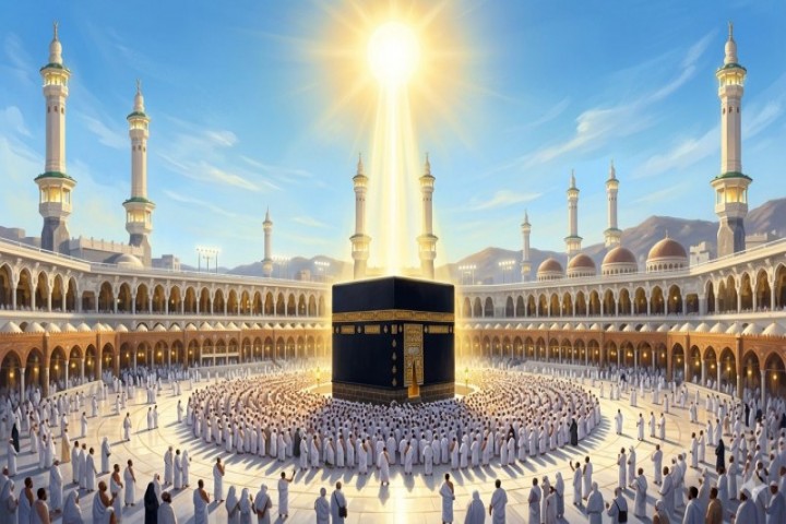 تعامد الشمس فوق الكعبة بالتزامن مع عيد الأضحى بعد غياب 139 عامًا
