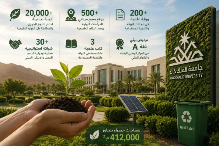 الاستدامة البيئية في صدارة إنجازات جامعة الملك خالد