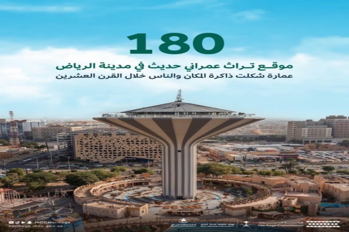 هيئة التراث توثق 180 معلمًا للتراث العمراني الحديث في الرياض