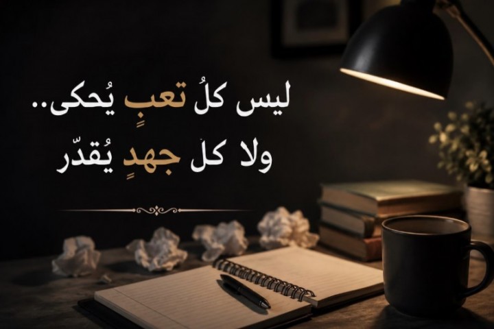 ليس كل تعبٍ يُحكى.. ولا كل جهدٍ يُقدَّر